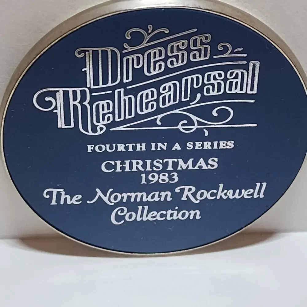 Vintage 1983 Norman Rockwell 4th In Series Dress Rehearsal Christmas Ornament 🎄